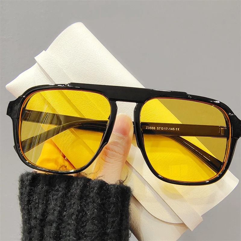 Street Fashion Glasses - 新しい特大フレームサングラスクラシック女性用スポーツ眼鏡ヴィンテージブランドデザインシェード UV400 メガネトレンディなメガネ