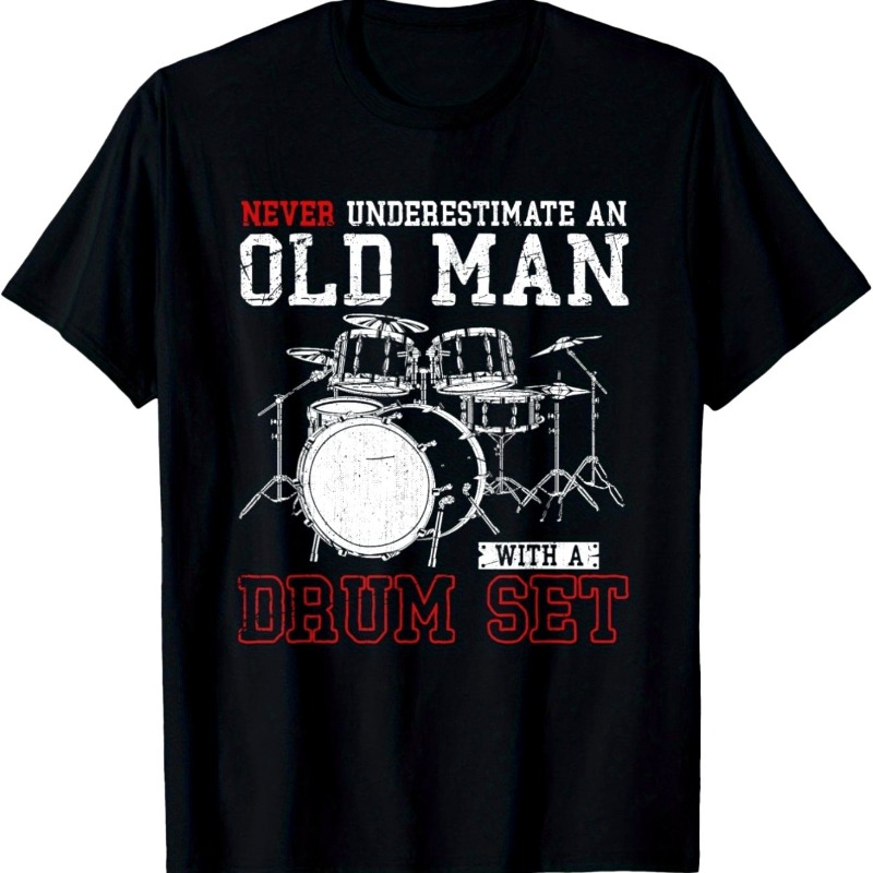 Street Style Fashion Quotes - メンズ楽しいドラマー引用句 Tシャツレトロストリートスタイル Y2K メンズ Tシャツ夏の新しいカジュアルファッションユニセックス Tシャツ