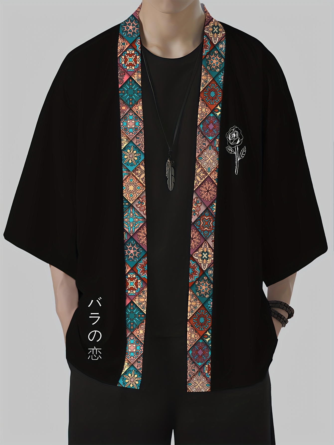 Street Fashion Kimono - 2026年夏メンズ着物3Dプリントデザイン通気性軽量カジュアルファッションアウトドアストリートメンズウェア