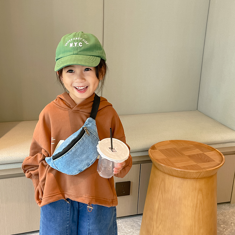 Street Fashion China Girl - ファッションデニム子供用ウエストバッグ、レジャー、男の子と女の子用クロスボディチェストバッグ、ストリートトレンドベルトバッグ、子供の誕生日プレゼント、ウエストパック