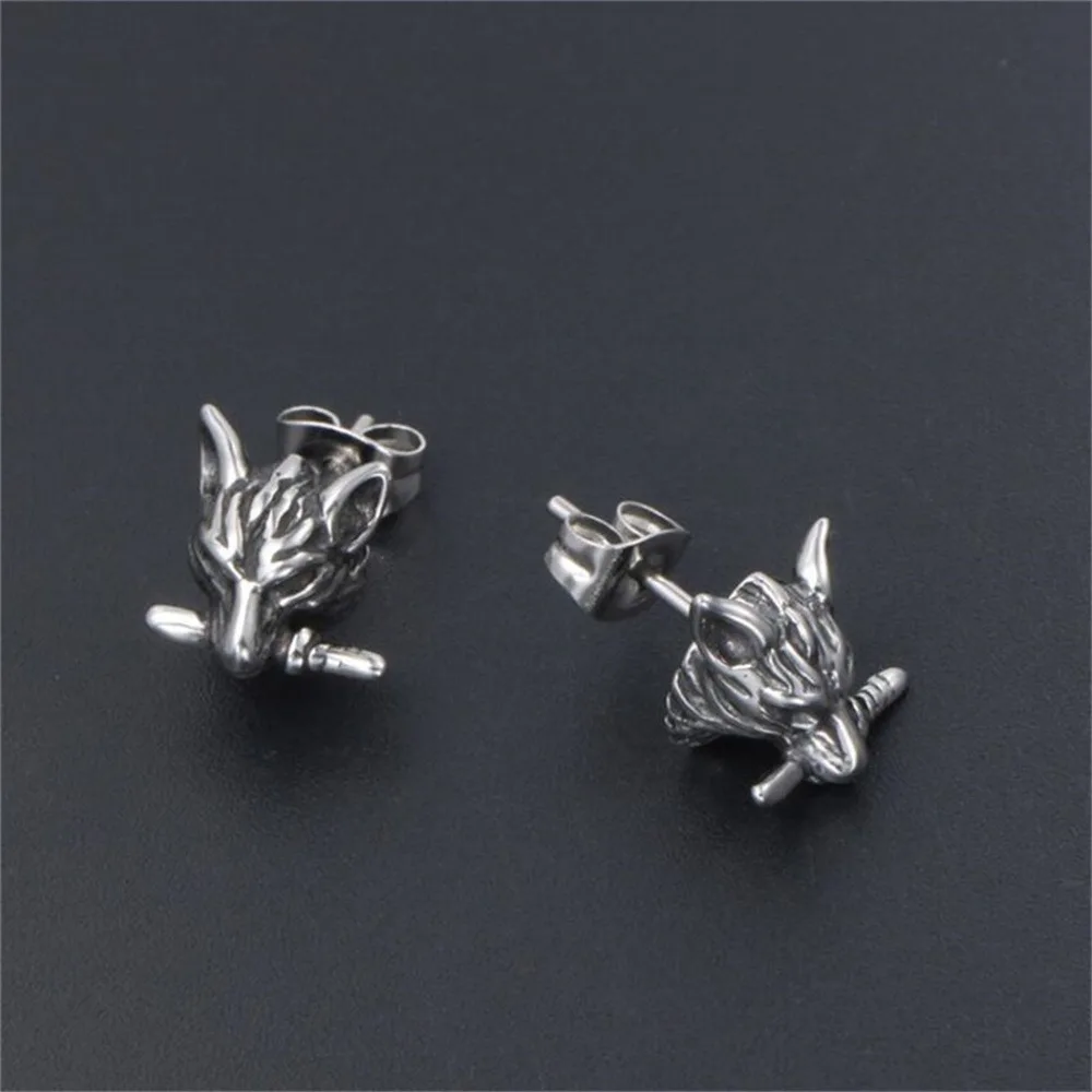 Street Fashion Earrings - 男性と女性のためのクリエイティブなウルフヘッドイヤリング、魅力的な誕生日プレゼント、ストリートパーティーニッチ、トレンディなジュエリー、シンプルなファッション
