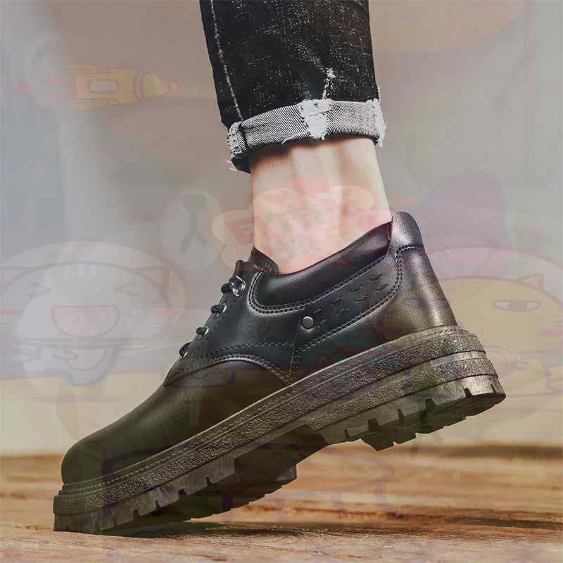 Street Fashion Asian - ダーク天然皮革ファッショントレーナーテニスメンズスニーカーファッション紳士靴品質スニーカースポーツ低価格健康