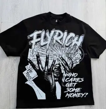 Street Fashion Types - Y2k 原宿ストリートメンズ新しい夏のファッション半袖漫画プリントデザインシャツレトロヒップホップトレンドオーバーサイズ Tシャツ