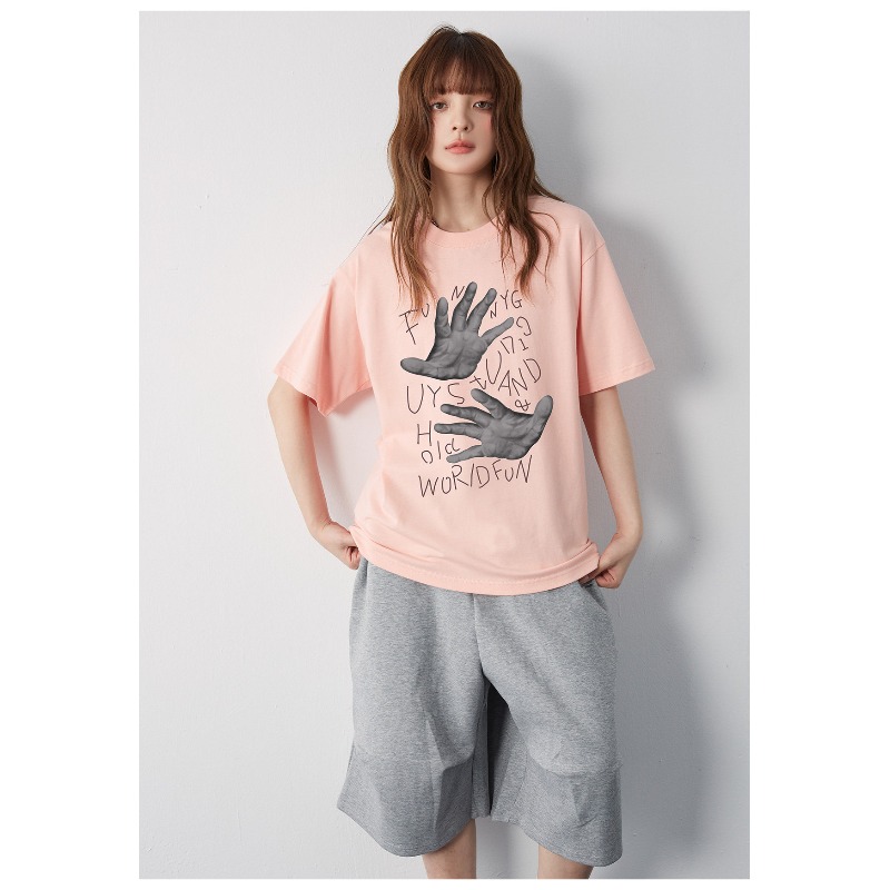 Street Fashion Guys - FUNNY GUY アメリカンレトロ Tシャツ レディース 半袖