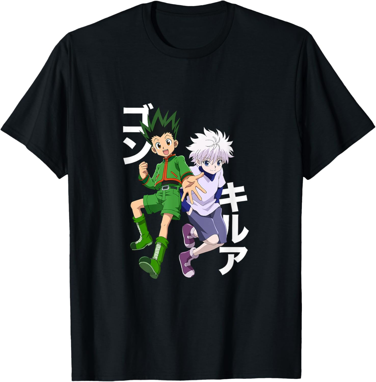 Street Fashion In Japan - Hunter x Hunter Gon and Killuaの日本のユニセックスTシャツ,カスタムプリントストリートウェア