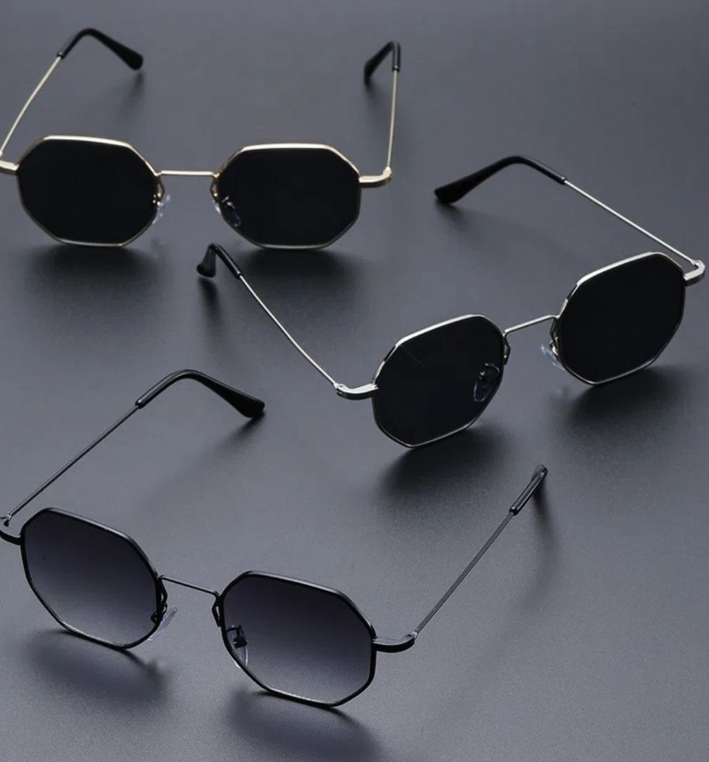 Street Fashion Glasses - セクシーな小さめスクエアサングラス レディース ラグジュアリー ヴィンテージ カラフルメタルフレーム メンズサングラス