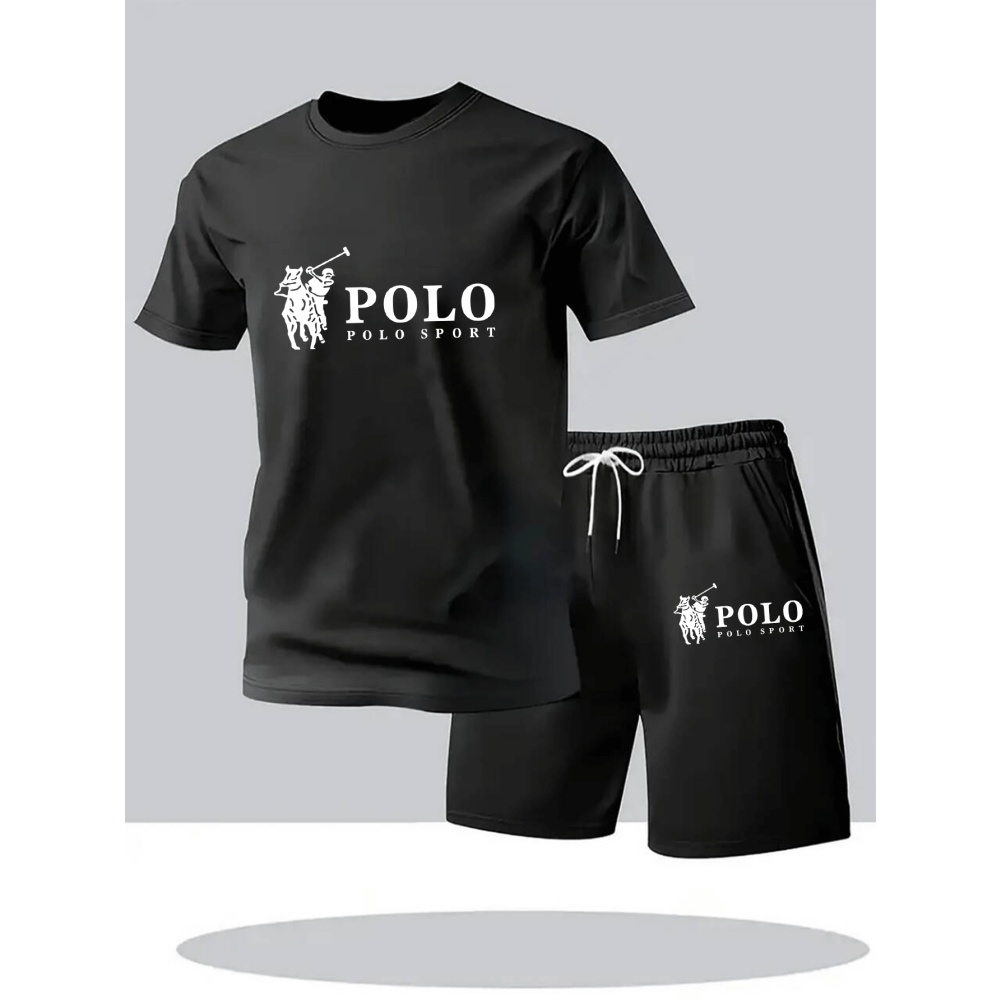 Street Fashion Male - 2026年夏メンズセットアップ 都会風カジュアルファッションTシャツ＆ショートパンツ 高品質クルーネック半袖アウトフィット 男性用デイリースポーツウェア
