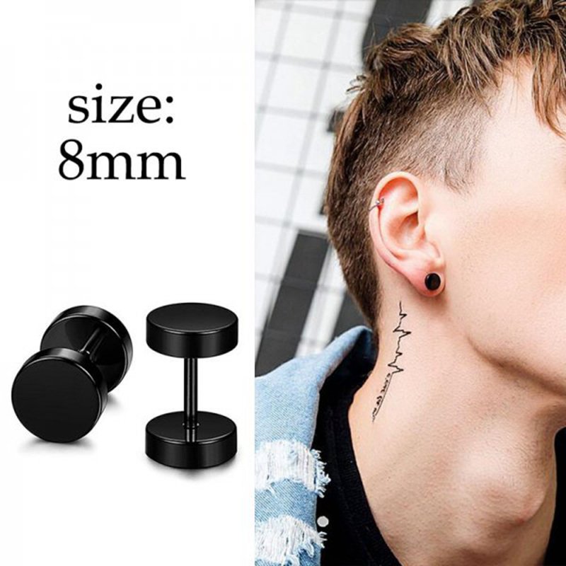 1個入り メンズ パンク ステンレス チタン スタッドピアス - Street Fashion Earrings のレビューと価格