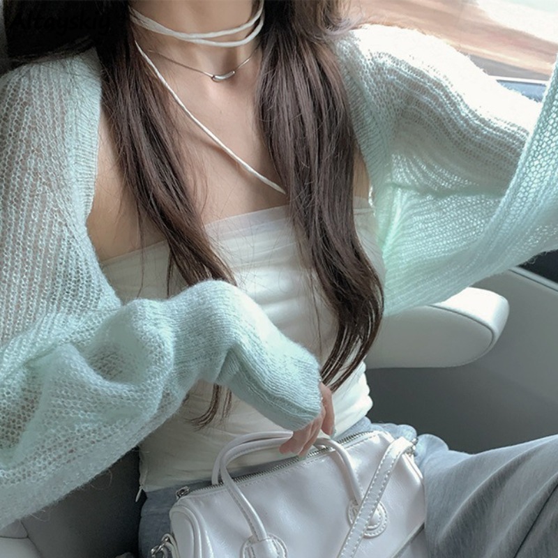 女性と女の子のための韓国スタイルのカーディガン,シンプルなデ - Street Fashion China Girl のレビューと価格