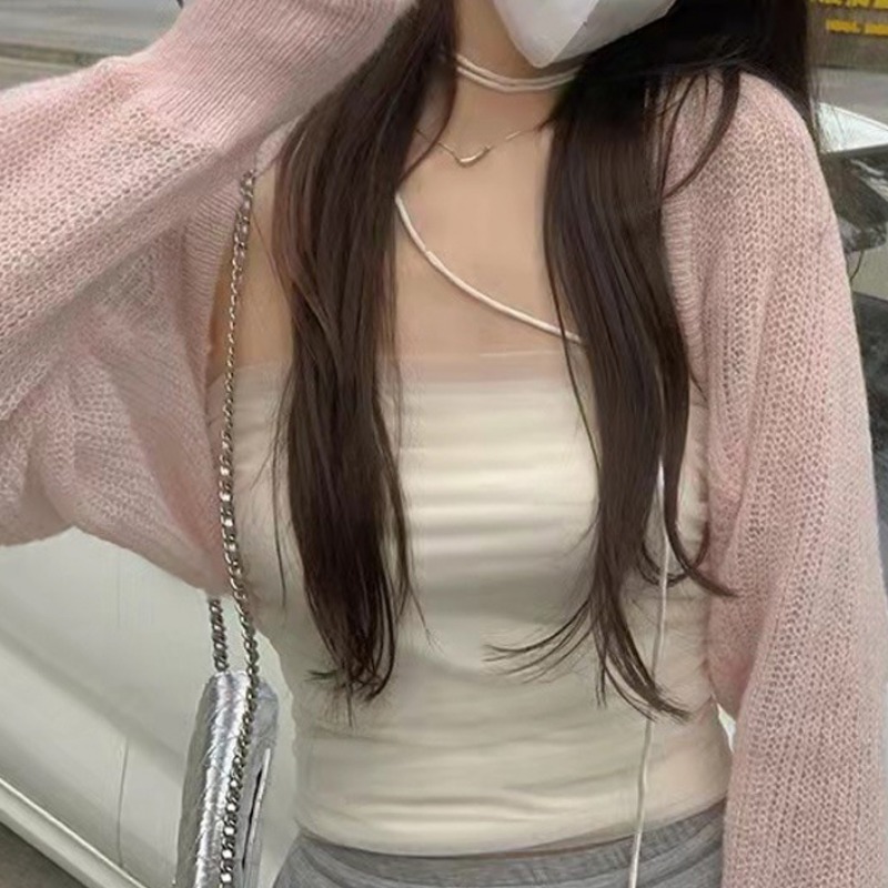 女性と女の子のための韓国スタイルのカーディガン,シンプルなデ - Street Fashion China Girl のレビューと価格