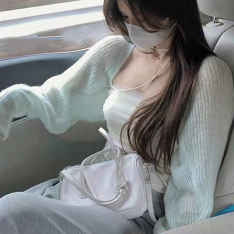 女性と女の子のための韓国スタイルのカーディガン,シンプルなデ - Street Fashion China Girl のレビューと価格