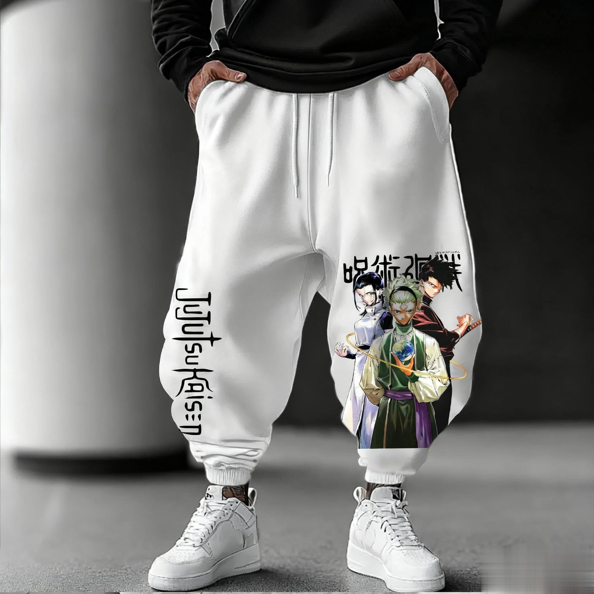 呪術廻戦男性ジョギングパンツルーズカジュアルスウェットパンツ - Street Fashion In Japan のレビューと価格