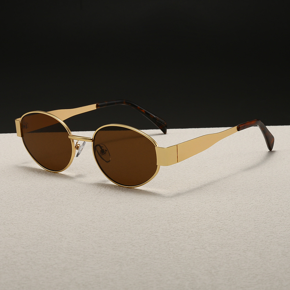 トレンドのラウンドフレームメタルサングラス レディース ファ - Street Fashion Glasses のレビューと価格