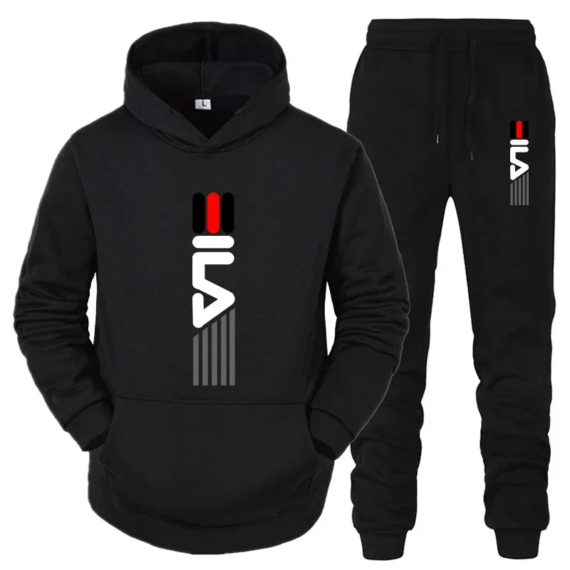 メンズトラックスーツフード付きスウェットシャツ+スウェットパ - Street Fashion Male のレビューと価格