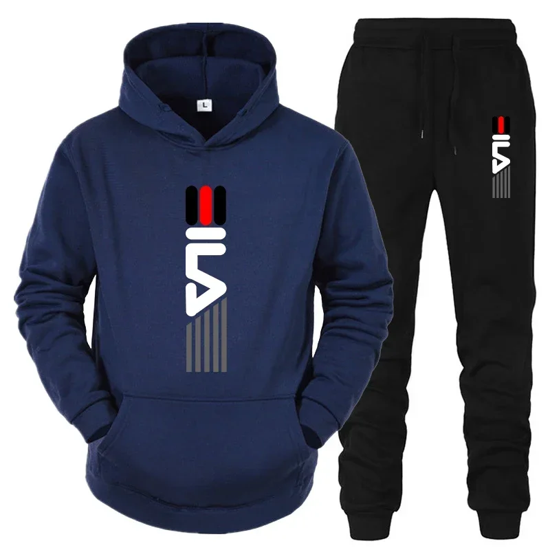 メンズトラックスーツフード付きスウェットシャツ+スウェットパ - Street Fashion Male のレビューと価格