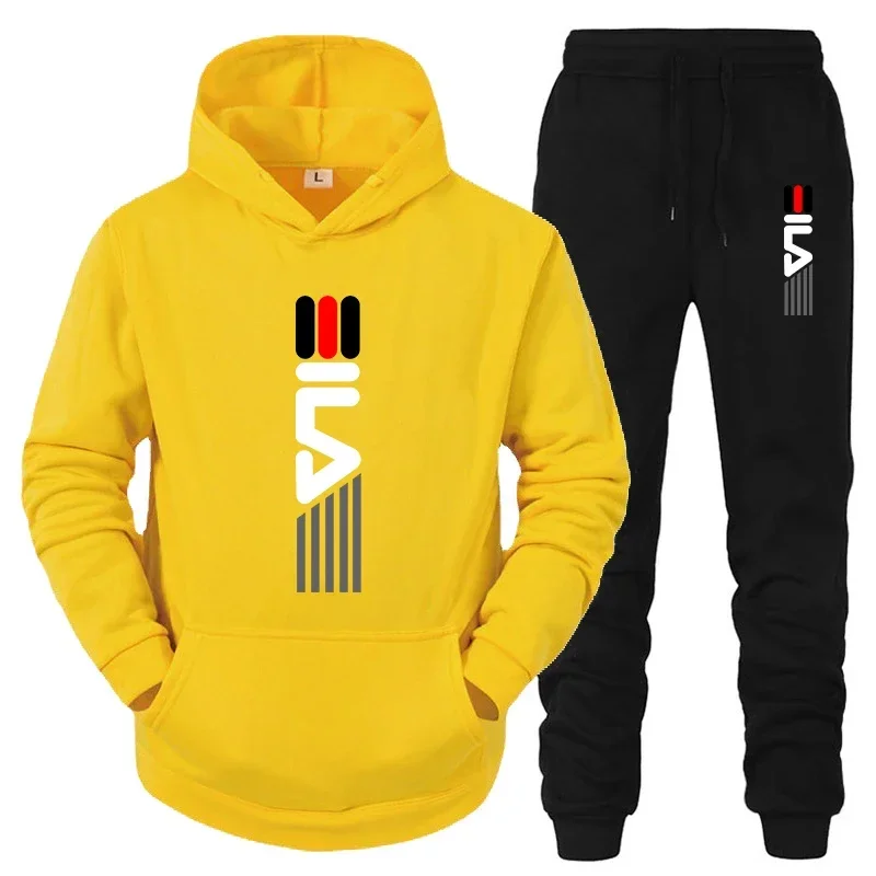 メンズトラックスーツフード付きスウェットシャツ+スウェットパ - Street Fashion Male のレビューと価格