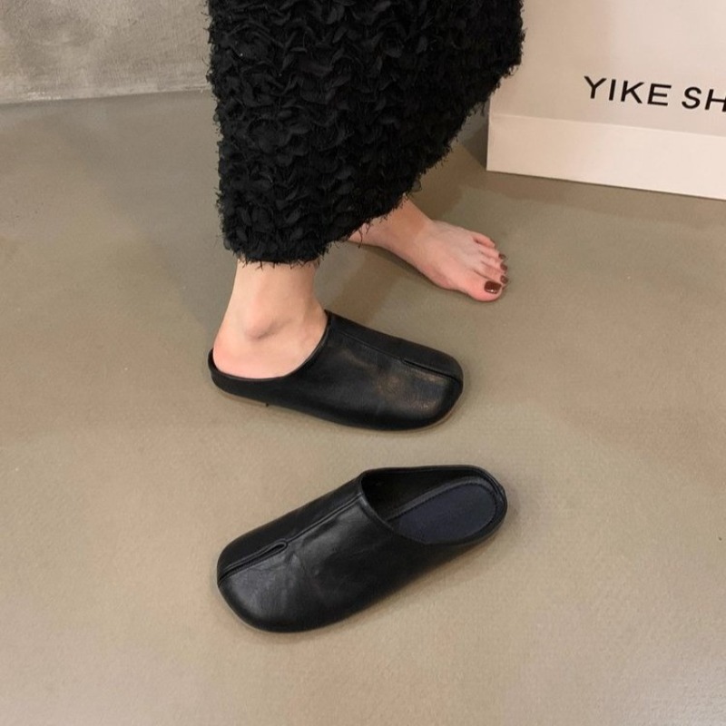 新しいファッション足袋忍者フラットシューズレザー分割つま先フ - Street Fashion Lady のレビューと価格