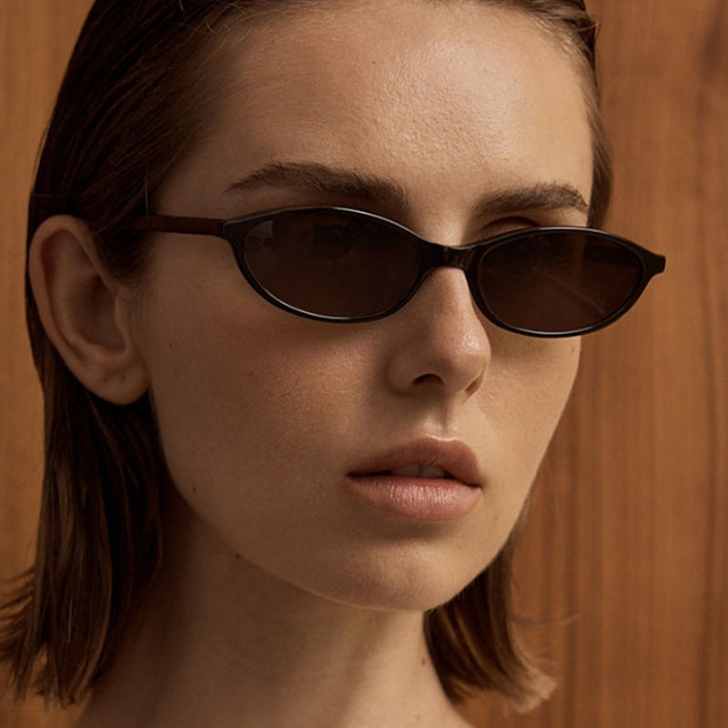 新しいレトロオーバルキャットアイサングラス女性用 Y2k ト - Street Fashion Glasses のレビューと価格
