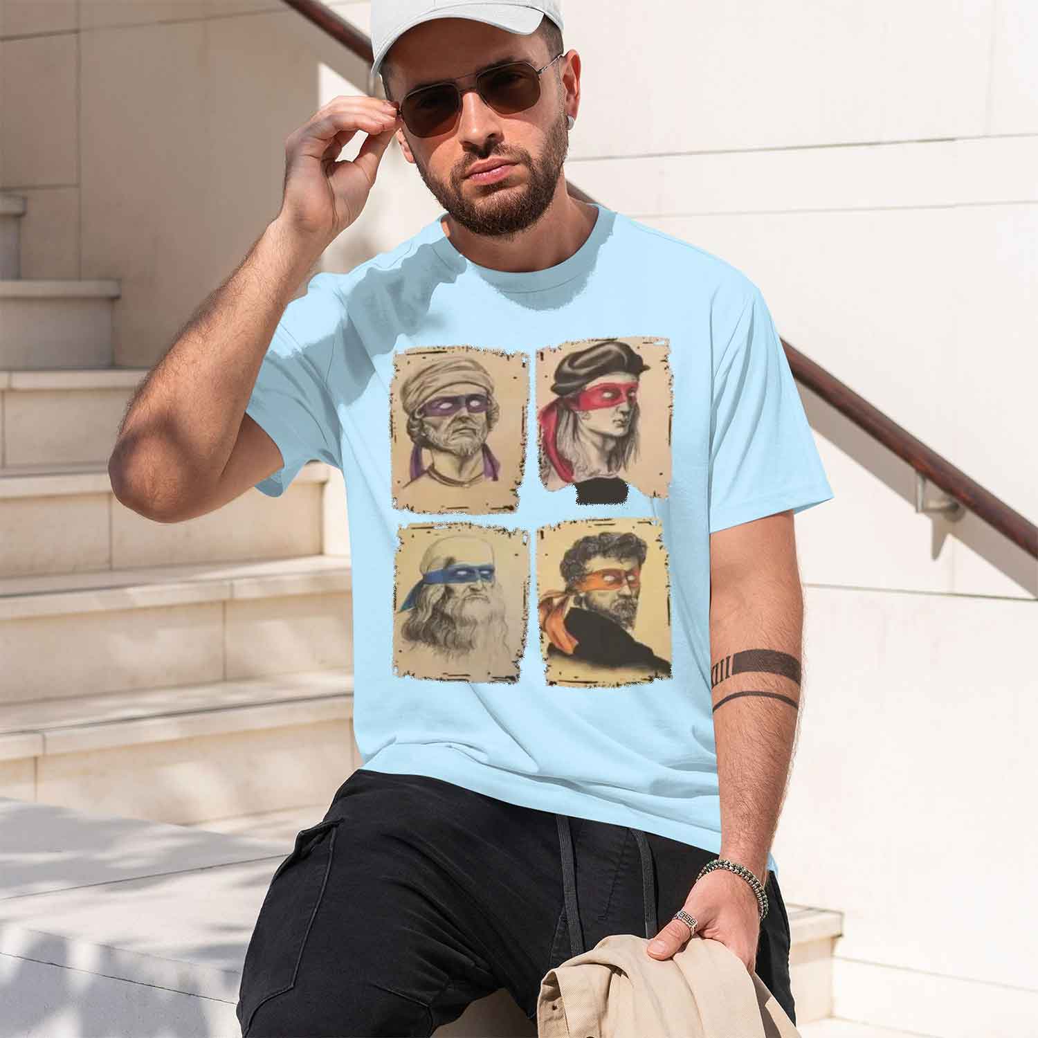 サイエンス・タートルズ ミュータントTシャツ ユーモアプリン - Street Fashion China Models のレビューと価格