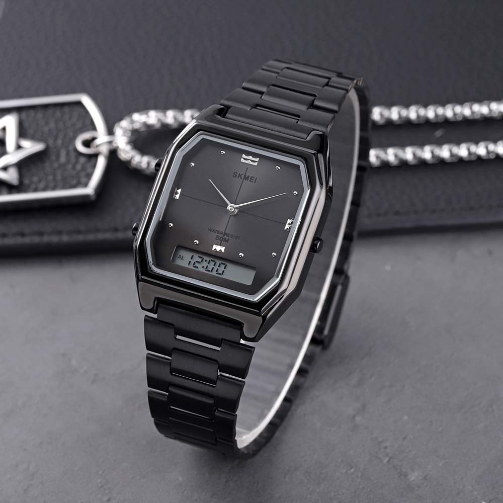 SKMEI クラシックメンズ超薄型デュアルディスプレイデジタ - Street Fashion Asian のレビューと価格