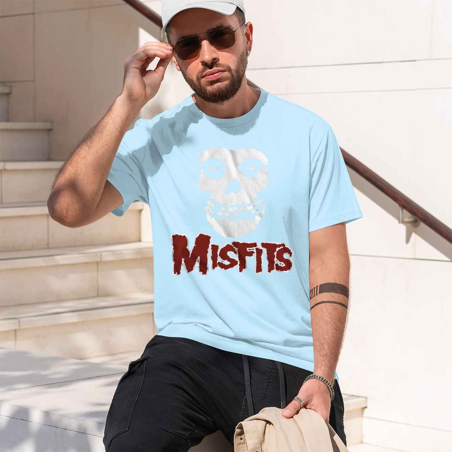 新しいファッションミスフィッツパンクスタイル Tシャツレトロ - Street Fashion China Models のレビューと価格