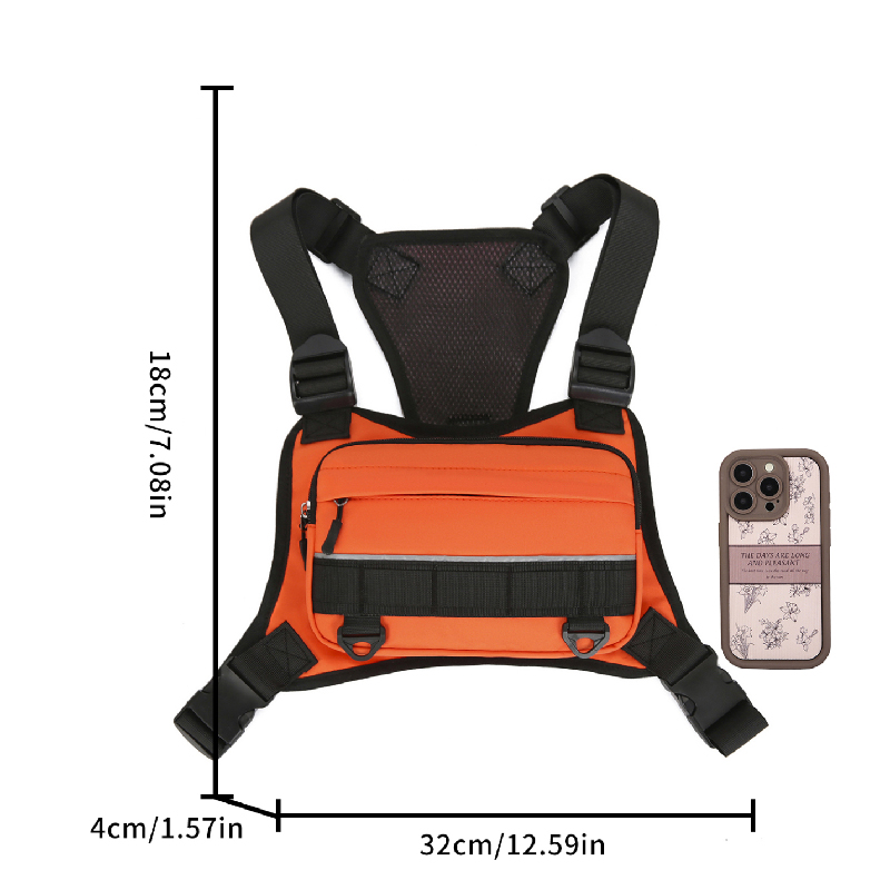 反射材付きアウトドアスポーツベストバックパック、ヒップホップ - Street Fashion Types のレビューと価格