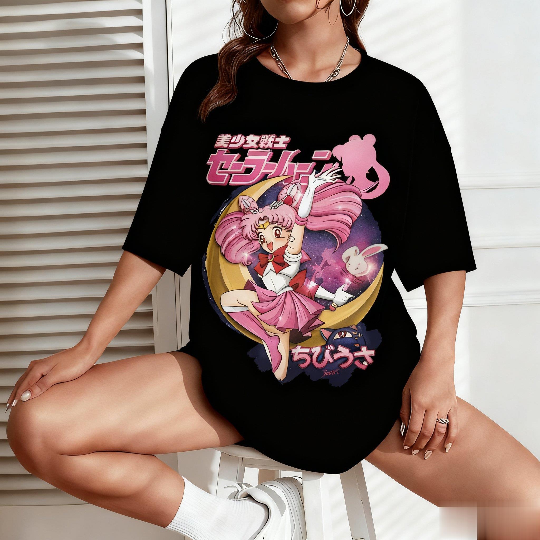 美少女戦士セーラームーンアニメプリント男性女性 Tシャツ日本 - Street Fashion In Japan のレビューと価格
