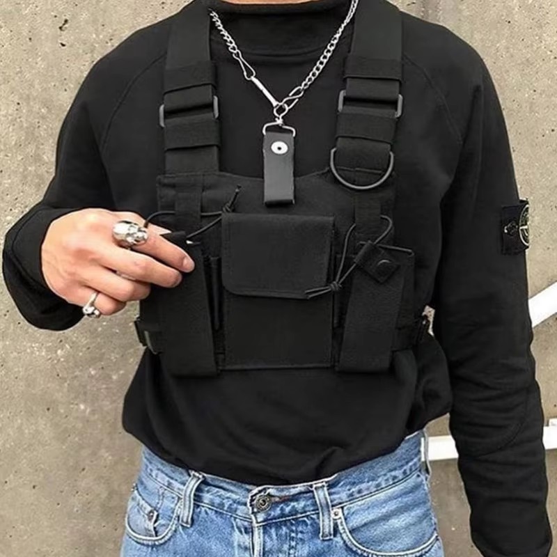 機能的なタクティカルチェストバッグ レディース ファッション - Street Fashion Types のレビューと価格