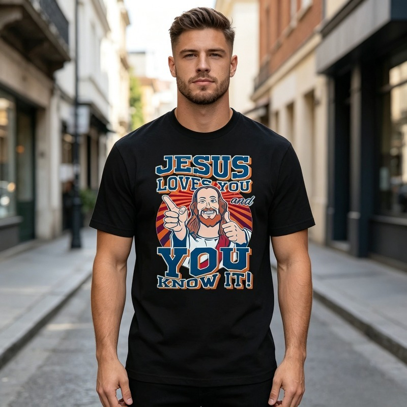 キリスト教信仰をテーマにしたTシャツ 楽しいイエスの名言プリ - Street Style Fashion Quotes のレビューと価格