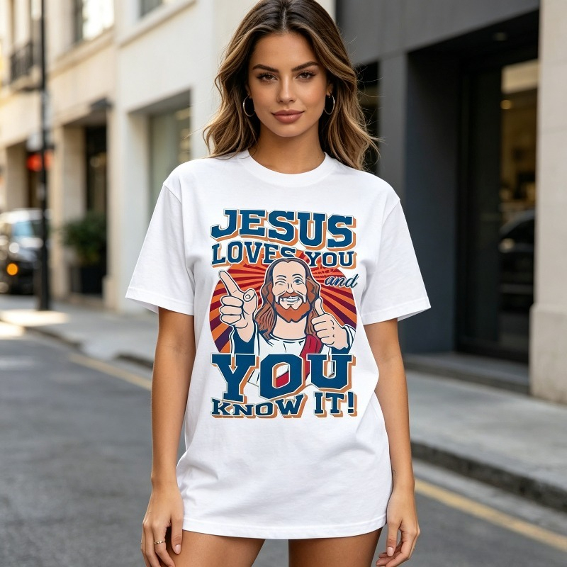 キリスト教信仰をテーマにしたTシャツ 楽しいイエスの名言プリ - Street Style Fashion Quotes のレビューと価格