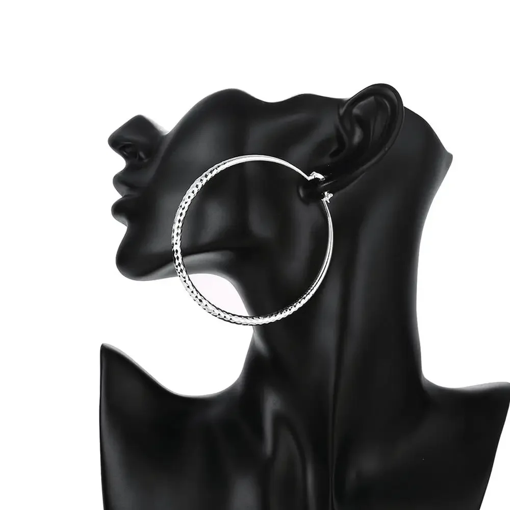 ホット 925 スターリングシルバー 7 センチメートルイヤ - Street Fashion Earrings のレビューと価格