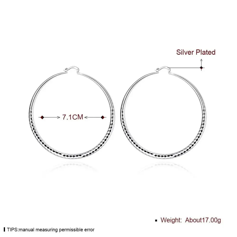ホット 925 スターリングシルバー 7 センチメートルイヤ - Street Fashion Earrings のレビューと価格