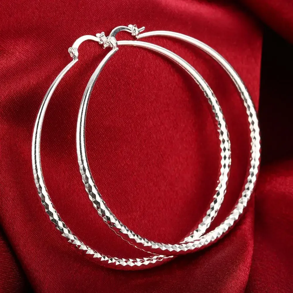 ホット 925 スターリングシルバー 7 センチメートルイヤ - Street Fashion Earrings のレビューと価格