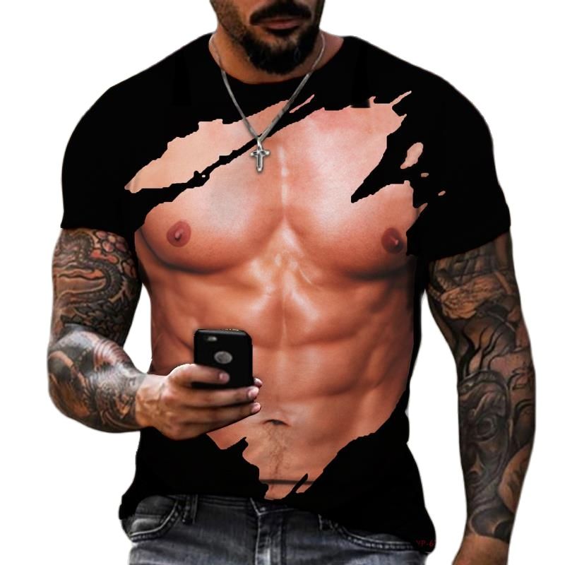男性と女性のための3Dプリントされたマッスルシャツ,高品質の - Street Fashion Guys のレビューと価格
