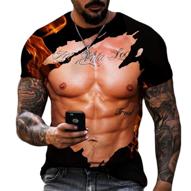 男性と女性のための3Dプリントされたマッスルシャツ,高品質の - Street Fashion Guys のレビューと価格