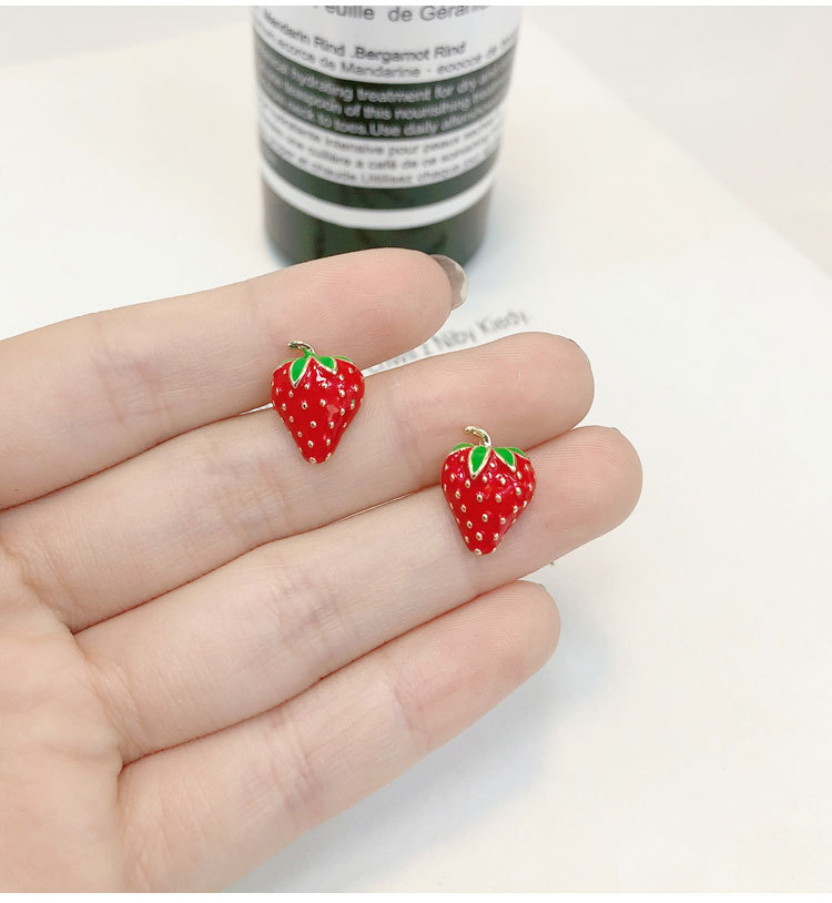 アクリルイチゴイヤリングファッションニューストリートシューテ - Street Fashion Earrings のレビューと価格