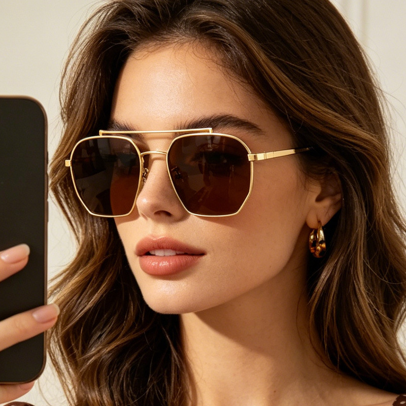 新型メタルダブルビーム偏光サングラス　おしゃれなユニセックス - Street Fashion Glasses のレビューと価格