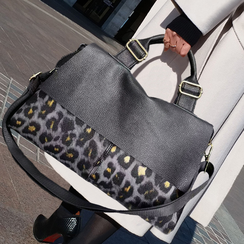 レディースファッションパーソナライズされたヒョウ柄トートバッ - Street Fashion Types のレビューと価格