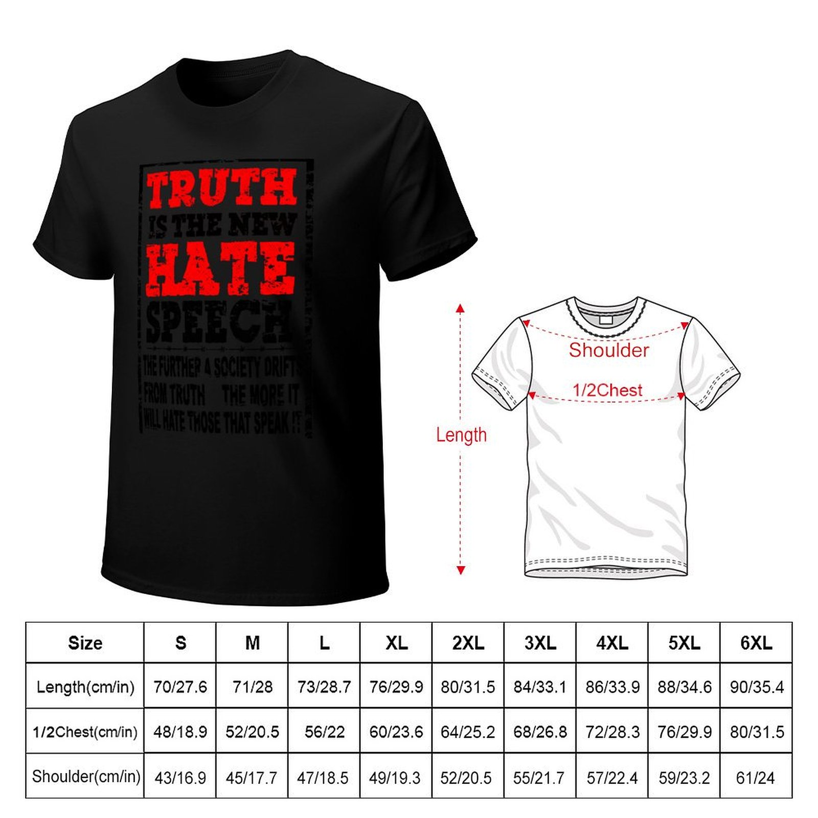 真実は新しいハイトスピーチ - オーウェルの名言 Tシャツ  - Street Fashion Quotes のレビューと価格