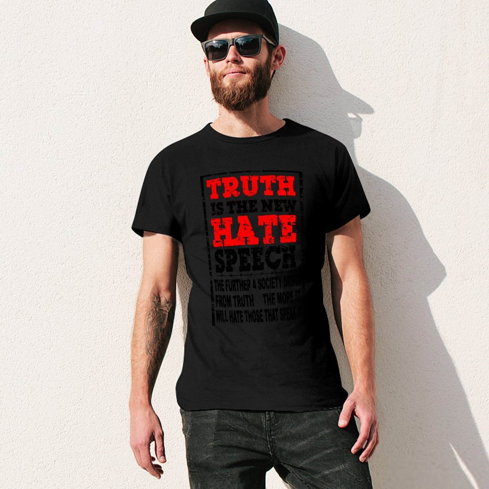 真実は新しいハイトスピーチ - オーウェルの名言 Tシャツ  - Street Fashion Quotes のレビューと価格