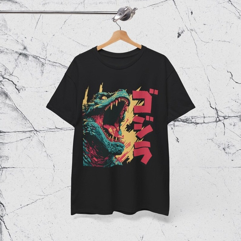 ゴジラ ゴジラ 日本の怪獣映画グラフィック Tシャツ アニメ - Street Fashion In Japan のレビューと価格