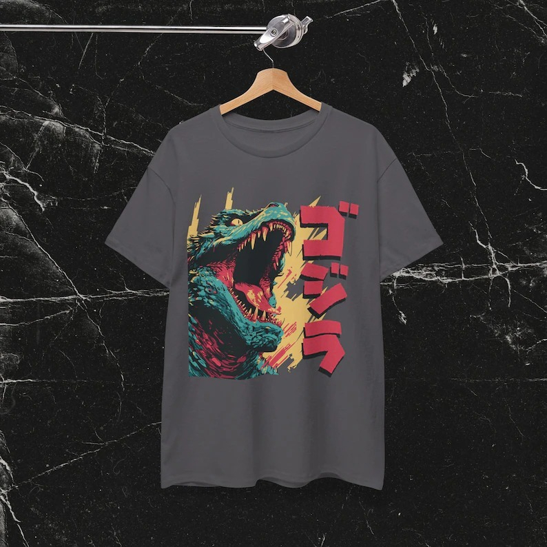 ゴジラ ゴジラ 日本の怪獣映画グラフィック Tシャツ アニメ - Street Fashion In Japan のレビューと価格