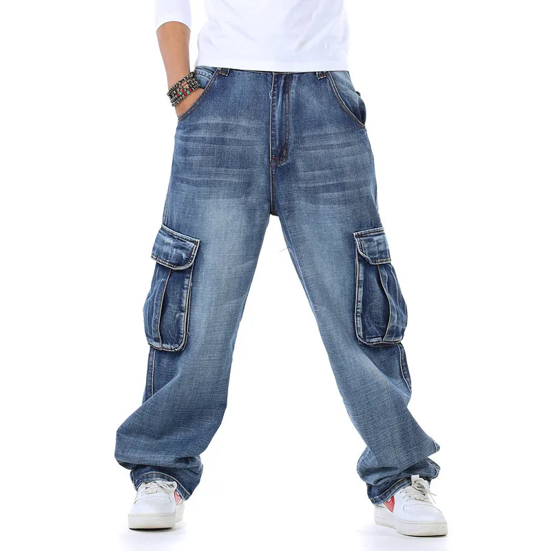 メンズだぶだぶのジーンズ春と秋の新ファットガイ大きいサイズの - Street Fashion Guys のレビューと価格