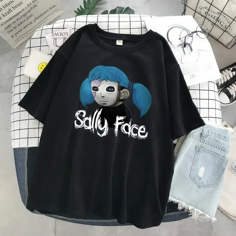 女性用半袖原宿Tシャツ,サリーフェイスのプリントTシャツ,特 - Street Fashion Asian のレビューと価格
