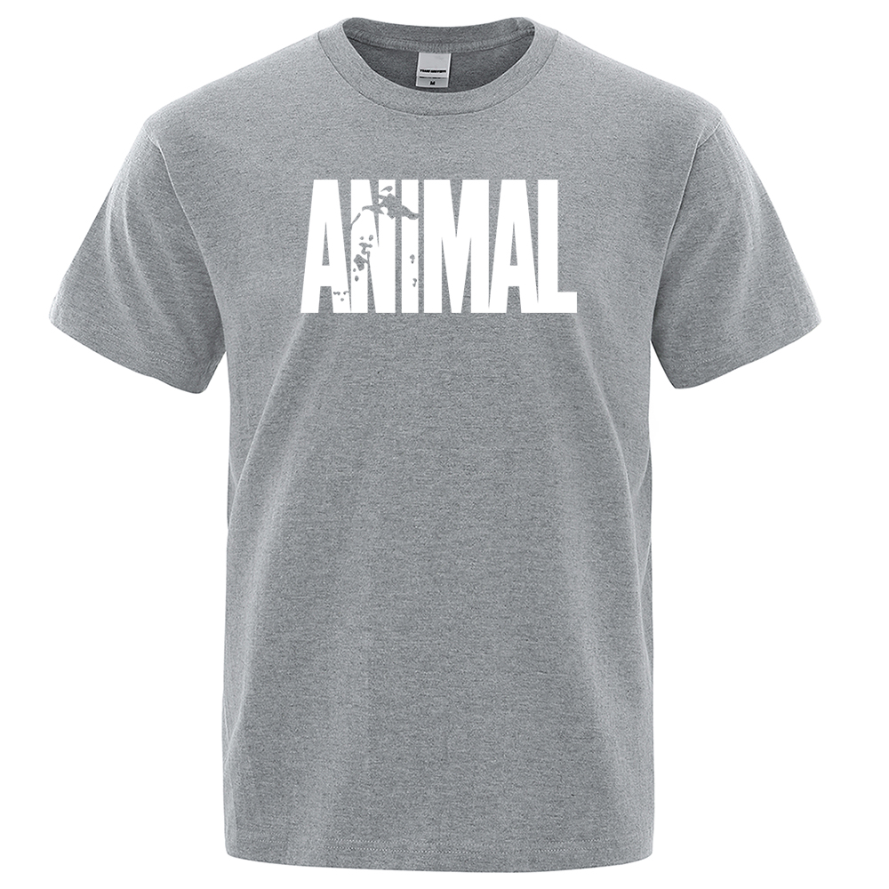 アジアサイズファッションアニマルレタープリントメンズTシャツ - Street Fashion Asian のレビューと価格