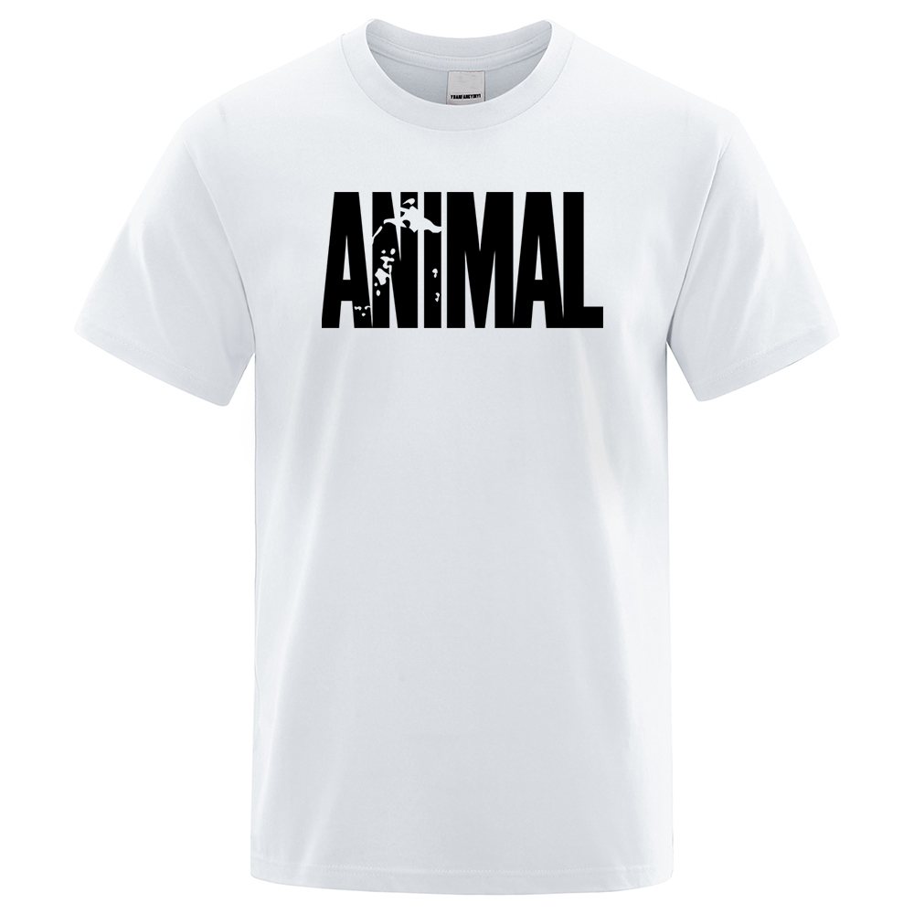 アジアサイズファッションアニマルレタープリントメンズTシャツ - Street Fashion Asian のレビューと価格