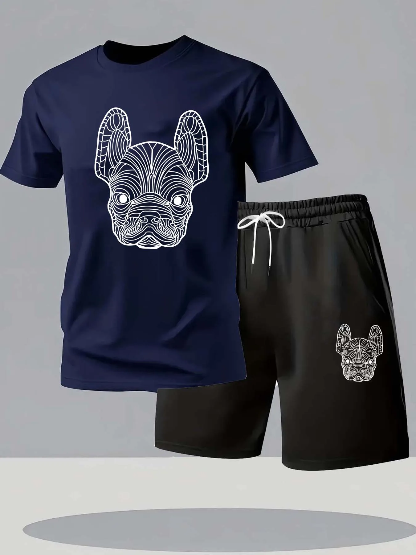 夏のメンズ速乾カジュアル半袖Tシャツとショートパンツセットシ - Street Fashion Male のレビューと価格