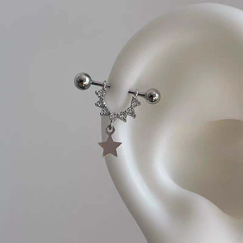 セクシーでトレンディなジルコンスターピアススタッドイヤリング - Street Fashion Earrings のレビューと価格