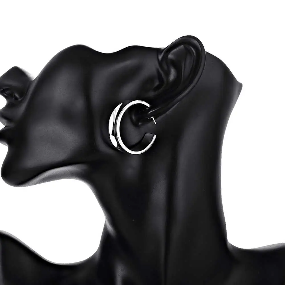 925スターリングシルバーの女性用イヤリング,美しいストリー - Street Fashion Earrings のレビューと価格