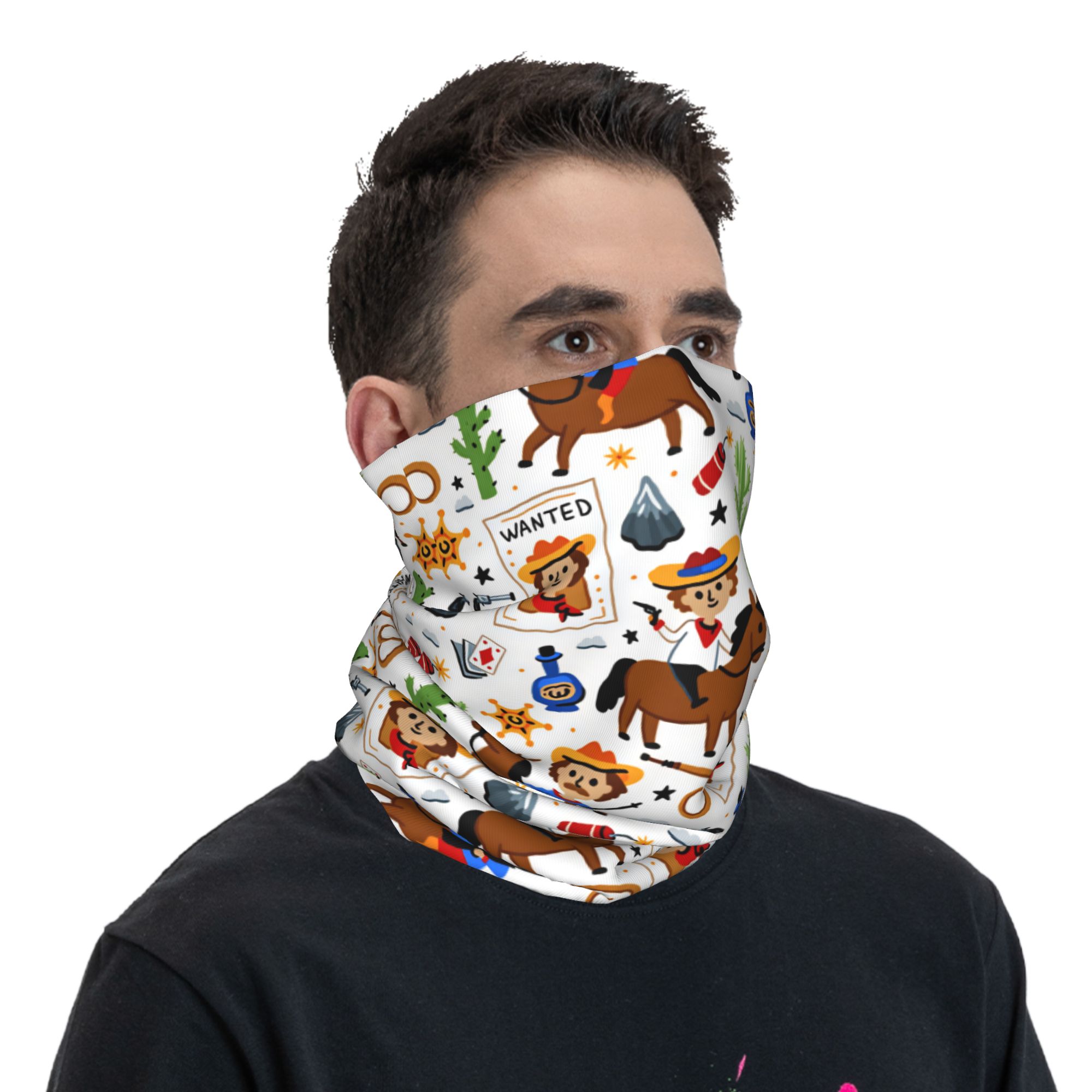 漫画キッズウエスタンカウボーイバラクラバ狩猟釣りサイクリング - Balaclava Face Mask のレビューと価格